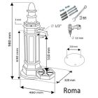 Roma állókút fehér