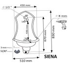 Siena falikút gránit színű
