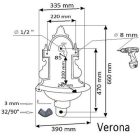 Verona falikút antikolt bronz