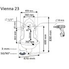 Vienna falikút fehér