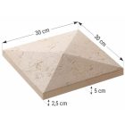 Róma kerítés oszlop fedlap (csúcsos)