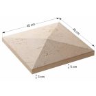 Róma kerítés oszlop fedlap (csúcsos)