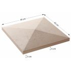 Róma kerítés oszlop fedlap (csúcsos)