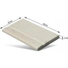 Róma 32 medence szegély egyenes tetejű 50 x 32 x 3 cm)