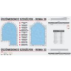 Róma 30 medence szegély sugár elem, íves tetejű