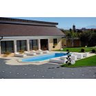 Róma 30 medence szegély, bal oldali dupla sarok, íves tetejű