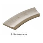 Róma 30 medence szegély, jobb oldali alsarok, íves tetejű