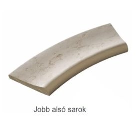   Róma 30 medence szegély, jobb oldali alsarok, íves tetejű