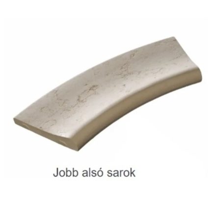 Róma 30 medence szegély, jobb oldali alsarok, íves tetejű