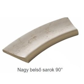   Róma 30 medence szegély,  90°-os belső sarok, nagy, íves tetejű