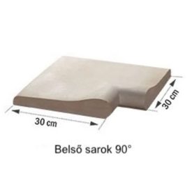   Róma 30 medence szegély, 90°-os belső sarok, íves tetejű