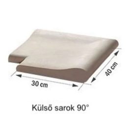   Róma 30 medence szegély, 90°-os külső sarok, íves tetejű