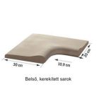 Róma 30 medence szegély, 90°-os belső kerekített sarok, íves tetejű