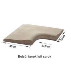   Róma 30 medence szegély, 90°-os belső kerekített sarok, íves tetejű