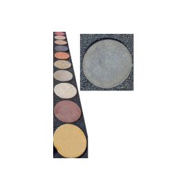   Kör Alakú Tipegő/Lépőkő, antracit, egom-kő (átmérő: 40 cm)