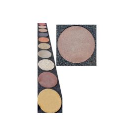   Kör Alakú Tipegő/Lépőkő, barna, egom-kő (átmérő: 40 cm)