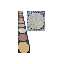   Kör Alakú Tipegő/Lépőkő, mészkőfehér, egom-kő (átmérő: 40 cm)