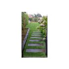 Vasúti talpfa, lyukas, barna, egomkő (58x24x5 cm)